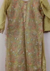 ✨ Elegant Organza Embroidered 3-Piece Suit ✨