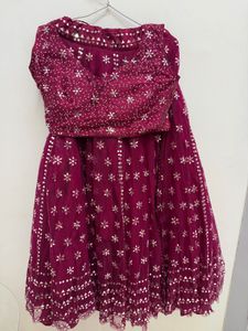 partywear mirrorwork, Lehenga, Chunni or Choli