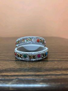 Beautiful Bangles In White Colour