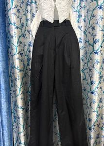 Korean Wide-Leg Black Pants