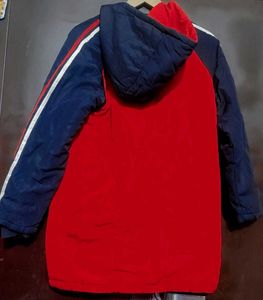 Red &amp; Navy Stylish Hooded Jacket 38 Chest
