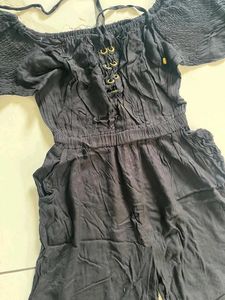 Black Off-Shoulder Jumpsuit