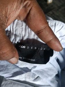White Linen Blend Shorts
