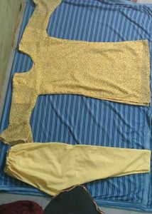Yellow Floral Kurti