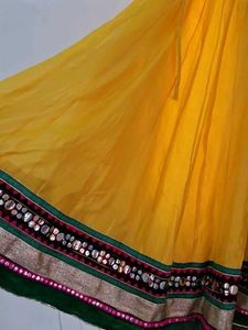 Yellow Ethnic Skirt