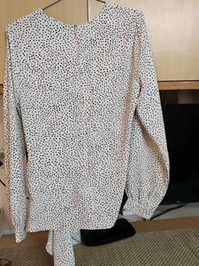 Stylish Polka Dot Wrap Top