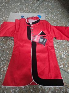 red and black party wear dress with shoes