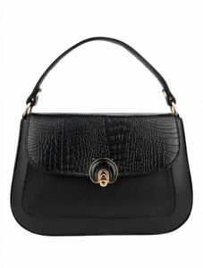 Chic Black Croc Handbag