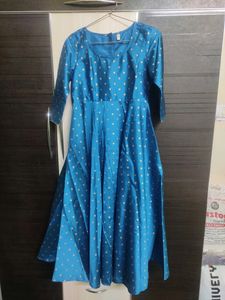 AKS Peacock Blue Anarkali Gown/Kurta