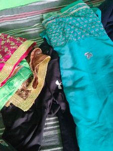 Embroidered Ombre Saree