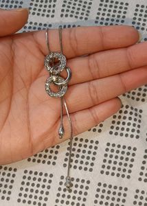 Linked Circles Necklace- adjustable chain