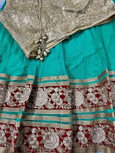 Wedding Season Special Guys🎉 Teal &amp; Gold Lehenga