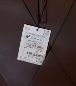 Zara Brown Woven Tote Bag