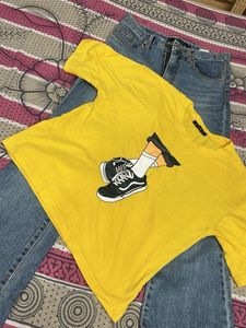 Yellow Graphic Print T-Shirt
