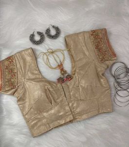 Elegant Gold Embroidered Blouse 💛✨