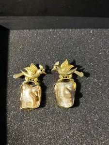 Unique Bird & Pearl Drop Earrings