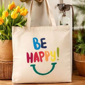 Happy Canvas Tote Bag