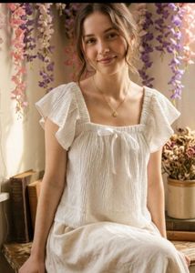 Chic White Textured Square Neck Top
