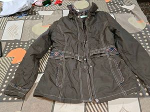 Stylish Brown Casual Jacket kids with belt winters
