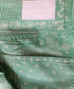 New Mint Green Bandana Print Jeans