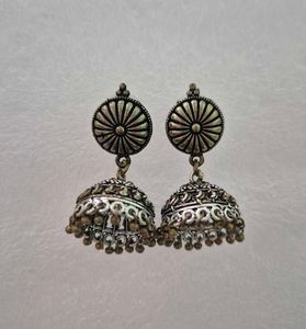 Customized Oxidized Jhumka Earrings - Unused