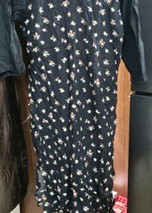 Elegant Black Floral Kurta set