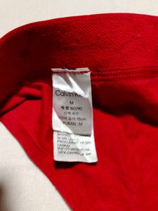Calvin Klein Women's Red Logo Thong | Size M