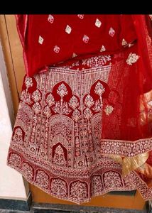 Elegant Red Bridal Lehenga Choli
