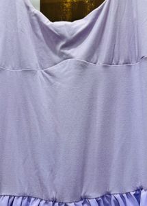 Lavender Bubble Hem Mini Dress