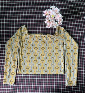 Zara Retro Print  Top 💛🤎