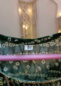 Green Anarkali Long Kurta Size 52