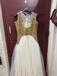 Stunning White and Gold Gown