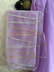 Elegant Lavender Kurta Set with Dupatta