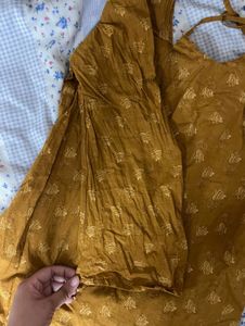 Mustard Yellow Dori Kurti