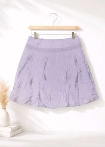💜  Chic PROMOD Lavender Luxe A-Line Skirt
