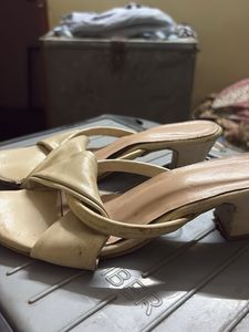 Chic Cream Block Heels