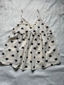 Cute Heart Print Pajama Set