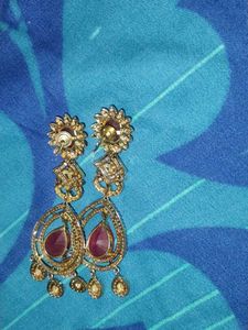 Exquisite Ruby &amp; Diamond Drop Earrings