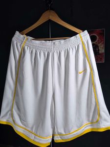 Nike White & Yellow Basketball Shorts / size- 30-3