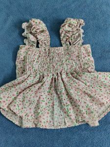 Floral Print Bow Top