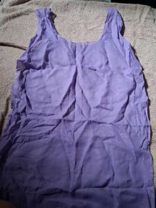 Embroidered Lavender sheer Kurta with spaghetti