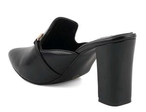 Chic Black Loafers with Gold Accent