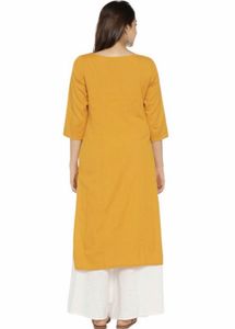 Mustard Yellow Floral Kurta