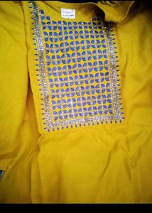 Vibrant Yellow Kurta Set with Dupatta