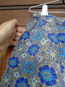 Blue Floral Print Shorts