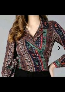 Vintage-Style Wrap Top