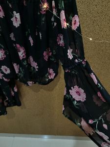 georgette cropped top