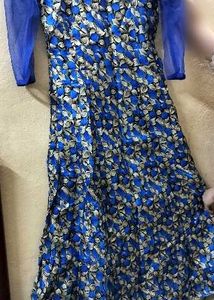 Blue Floral Maxi Dress
