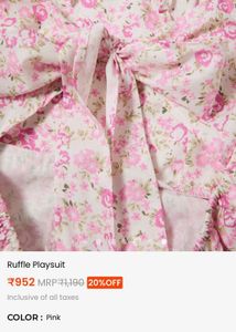 Floral Print Tiered Mini Dress | Playsuit