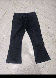Flared Black Denim Jeans